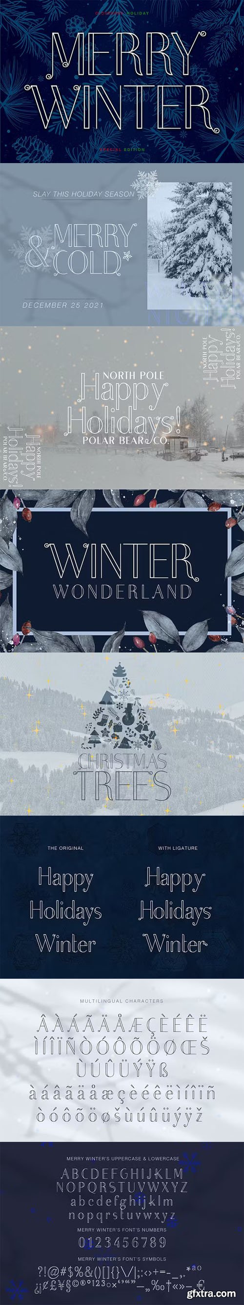 Merry Winter - Holiday Display Sans Serif Typeface