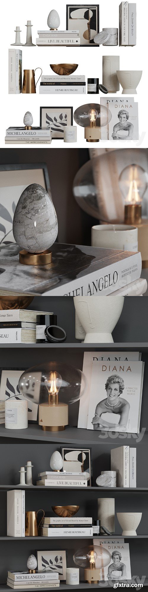 Decor shelf set 10