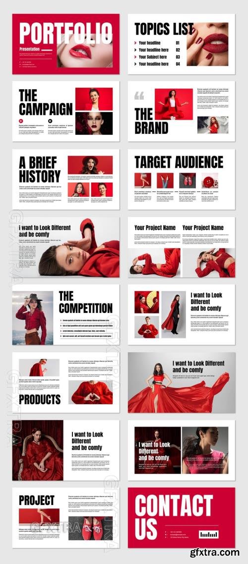 Portfolio Presentation Template Layout 749760503