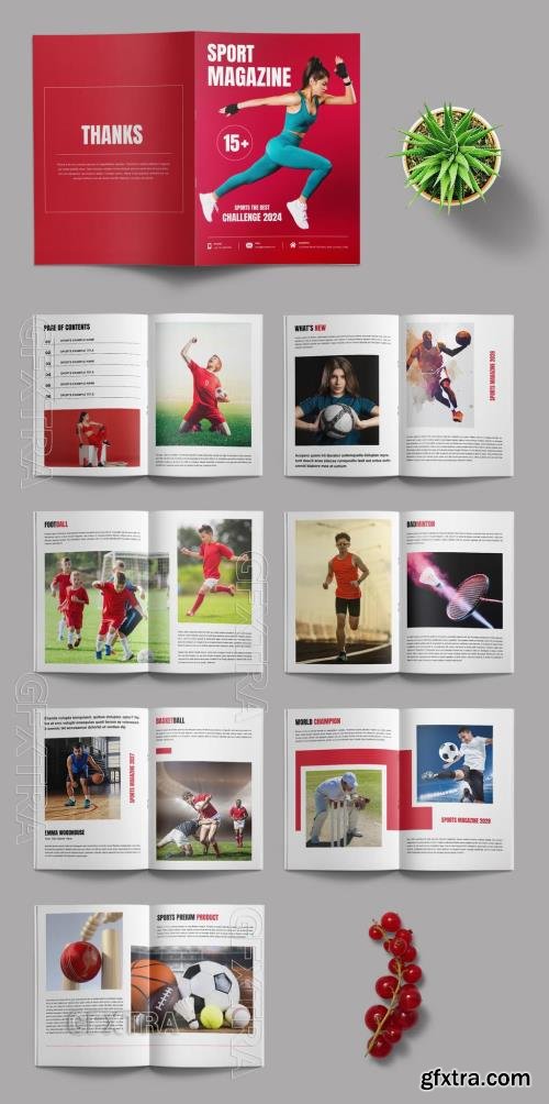 Sports Magazine Template Layout 749760489