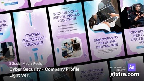 Videohive Social Media Reels - Cyber Security - Company Profile Light Ver After Effects Project Files 55421155