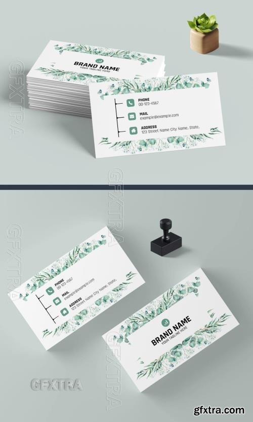 Botanical Business Card Design Layout 749759772