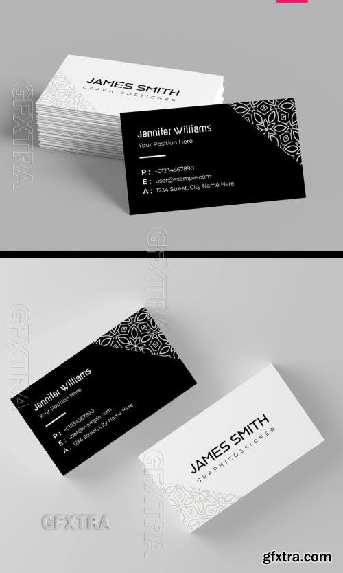 Floral Visiting Card Layout 762060640