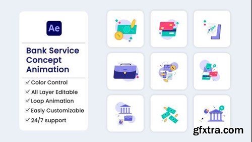 Videohive Bank Service Concept 55916304