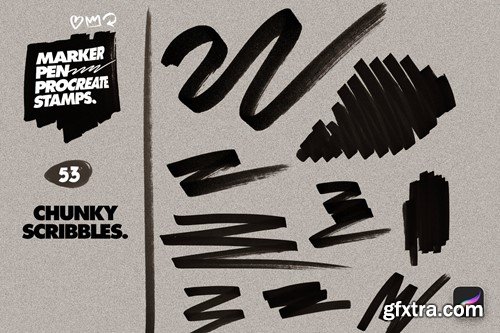 Marker Pen Procreate Stamp Brushes 92XQ6R4