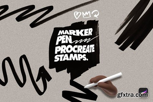 Marker Pen Procreate Stamp Brushes 92XQ6R4