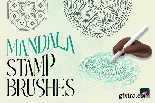 Mandala Procreate Stamp Brushes AAWD443