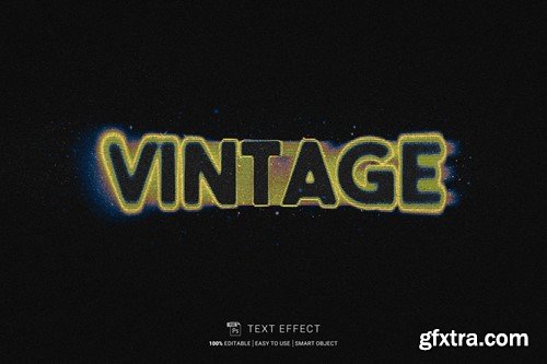 Blurred Vintage Text Effect CUXWM6D