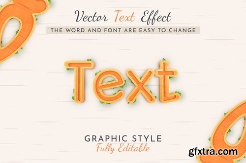 Stroke Carrot Editable Text Effect ZM7TSF4