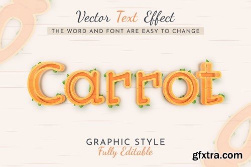 Stroke Carrot Editable Text Effect ZM7TSF4