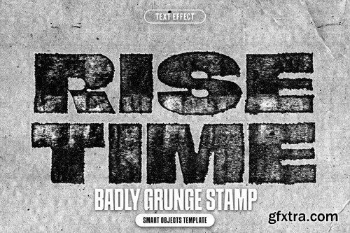 Badly Grunge Stamp Text Effect FEBMXWN