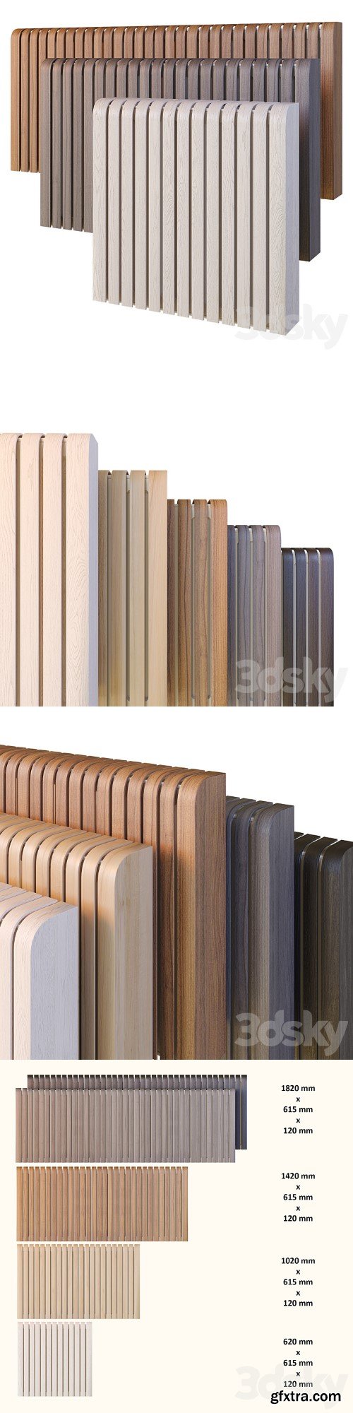 Radius screens for heating radiators