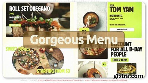 Videohive Restaurant Gorgeous Menu 55949396