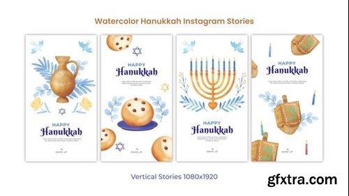 Videohive Happy Hanukkah Instagram Stories 55958333