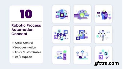 Videohive Robotic process automation Concept 55944020