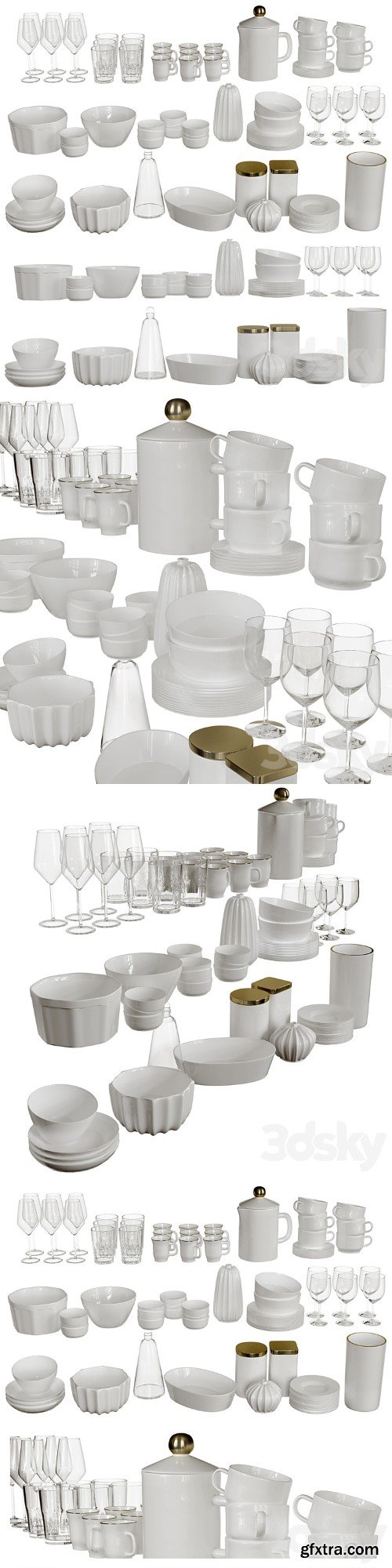 Set of dishes