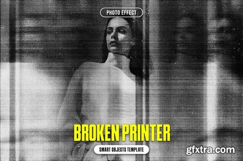 Broken Printer Photo Effect 5KA478T