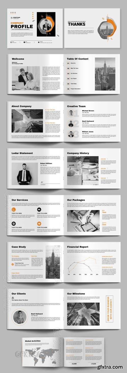 Company Profile Design Template Landscape 762606506