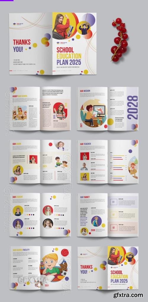 School Education Plan Brochure Layout 762061833