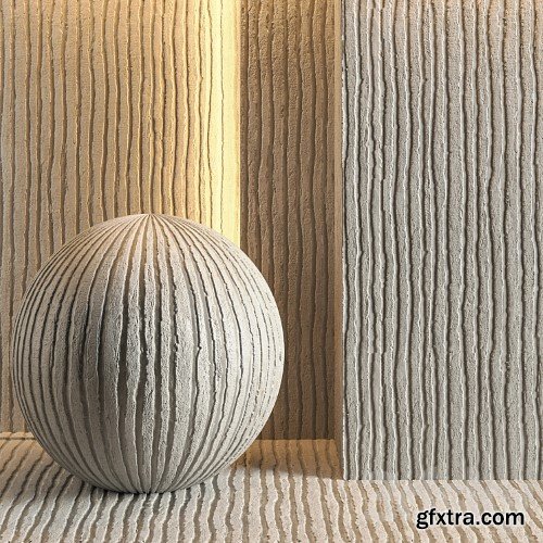 Ribbed wall plaster