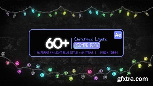 Videohive Christmas Border Lights Pack 55868671