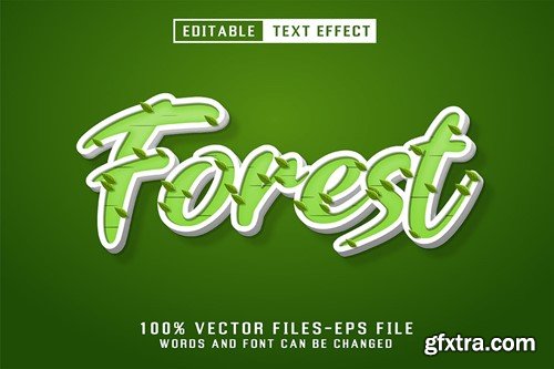 Forest 3d Text - Editable Text Effect UYDB3WP