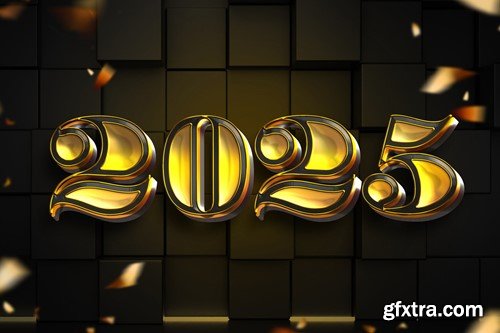 New Year 2025 Editable Text Effect Set Y96WPMP