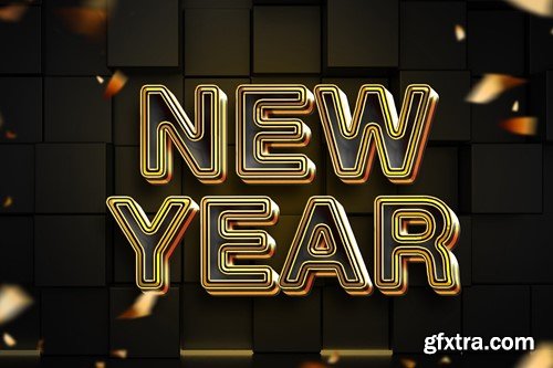 New Year 2025 Editable Text Effect Set Y96WPMP