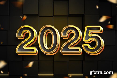 New Year 2025 Editable Text Effect Set Y96WPMP