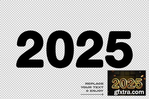 New Year 2025 Editable Text Effect Set Y96WPMP