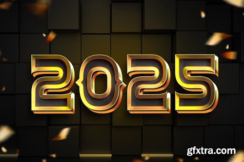 New Year 2025 Editable Text Effect Set Y96WPMP