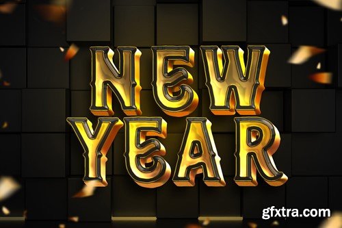 New Year 2025 Editable Text Effect Set Y96WPMP