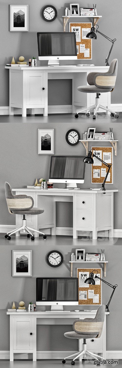 IKEA HEMNES with ALKI LAN chair workplace