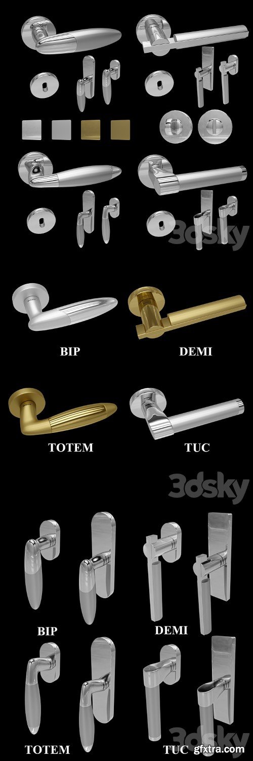 Handles for doors and windows Mandelli (4 pcs., 4 colors) 5