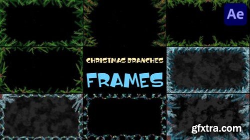 Videohive Christmas Branches Frames for After Effects 55984337