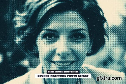 Blurry Halftone Photo Effect VQRHX76