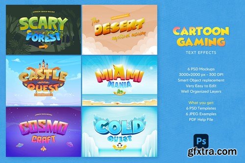 Cartoon Gaming Text Effects 89KMXRZ