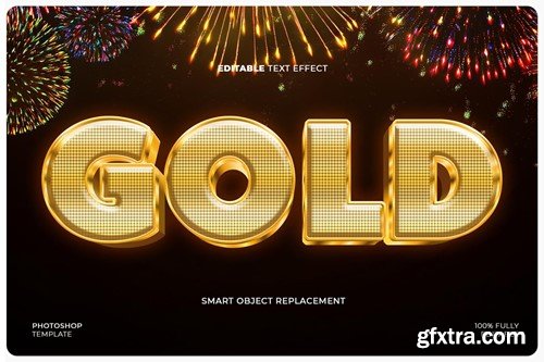 Gold Blink Text Effect GCANN8U