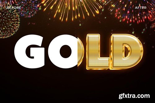 Gold Blink Text Effect GCANN8U