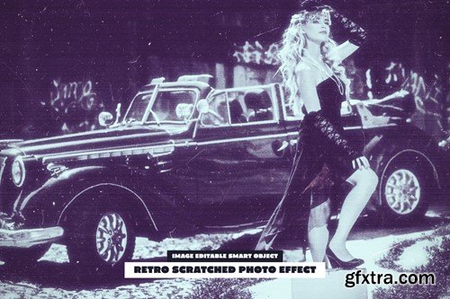 Retro Scratched Photo Effect NY4U9TL