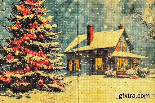 Vintage Halftone Postcard Effect HHA4KBG