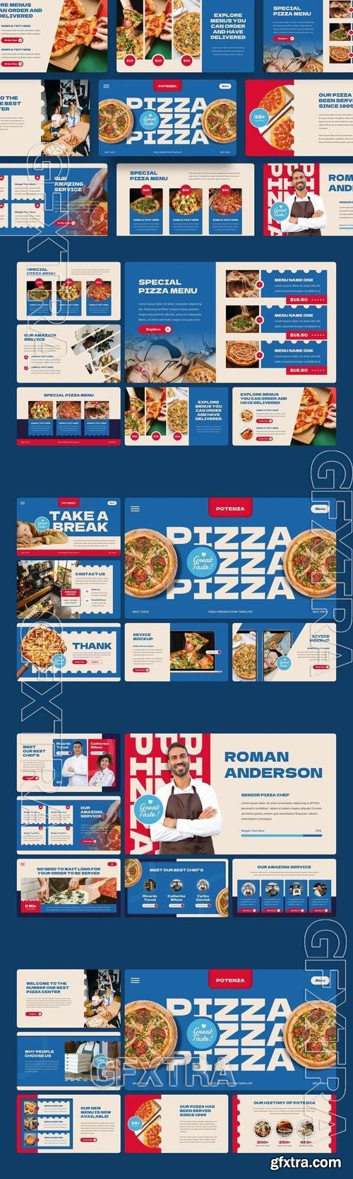 Potenza - Pizza Food PowerPoint Template QVHYC9J