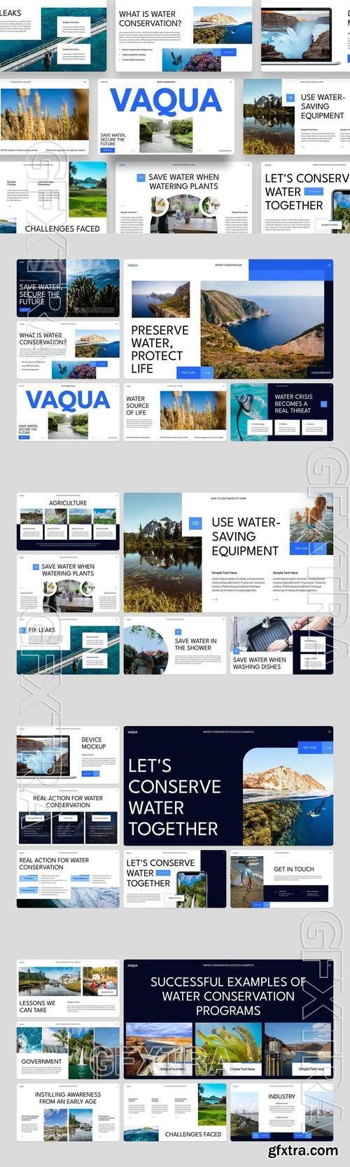 Water Conservation PowerPoint Template 8FHMCEQ