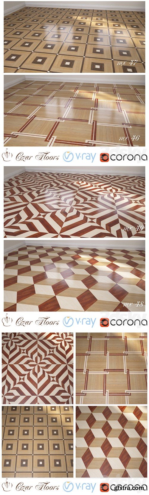 Czare Floors part 1 - art. Mx46, Mx47, Mx48, Mx49