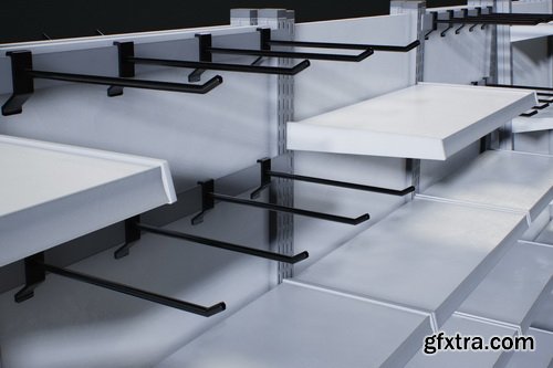 CgTrader - 10 Convenience Store Shelves VR / AR / low-poly 3d model