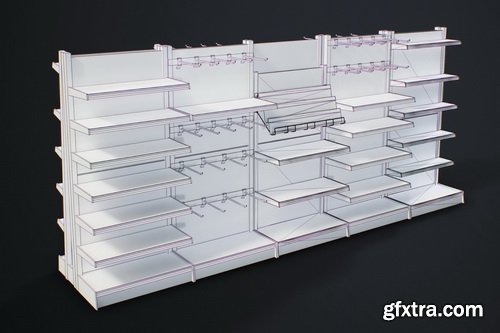 CgTrader - 10 Convenience Store Shelves VR / AR / low-poly 3d model