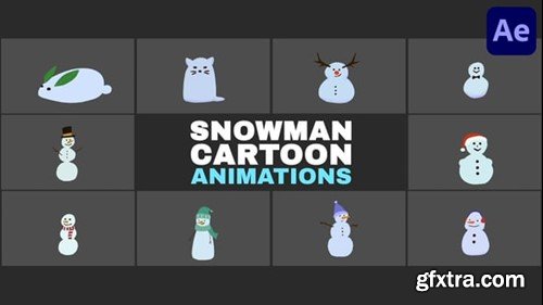 Videohive Snowman Cartoon Animations for After Effects 55985516