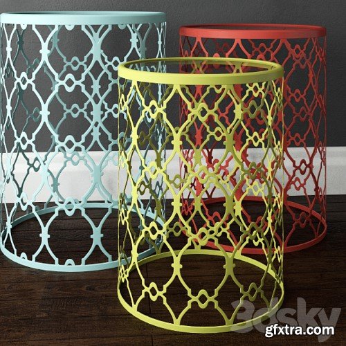 Metal Accent Table Set