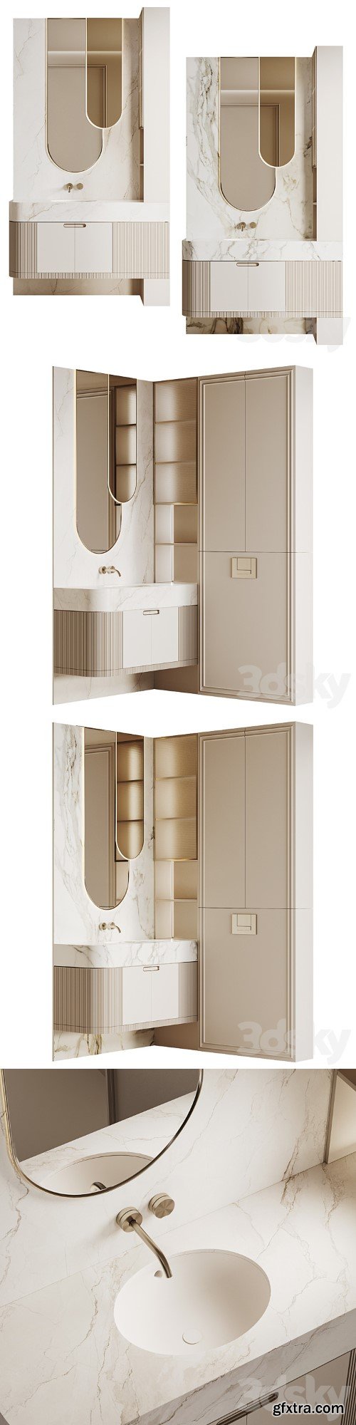 Bathroom furniture beige