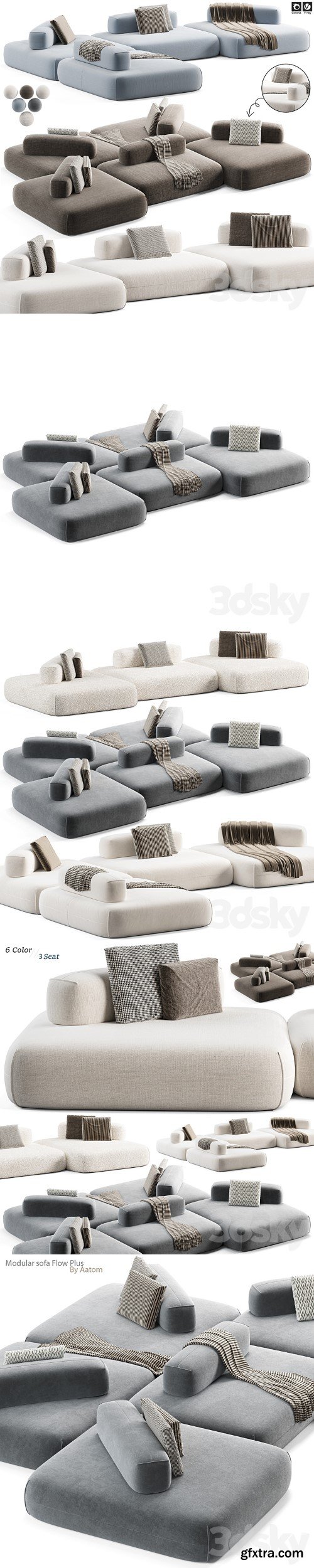 Modular sofa Flow Plus by Aatom